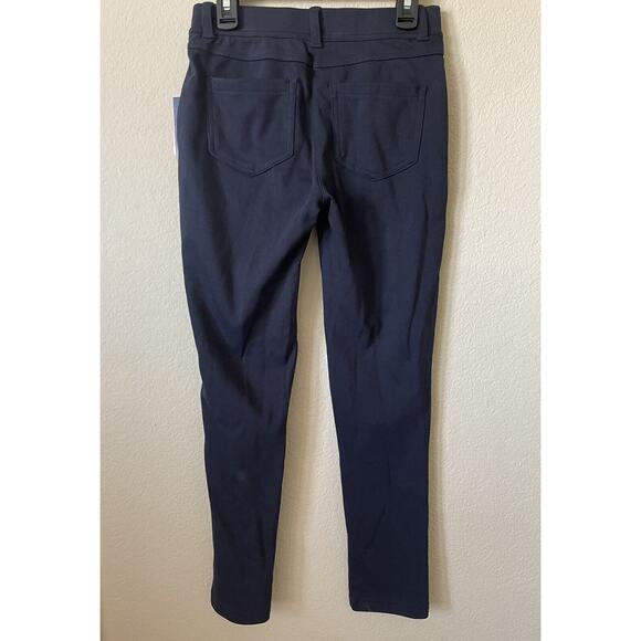 Lot Of 2 Chaps Navy Blue Uniform Elastic Waist Ponte Knit Jeggings Pants Size 12 - Picture 14 of 15